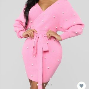 Fashion Nova: Happy Now Dress - Pink